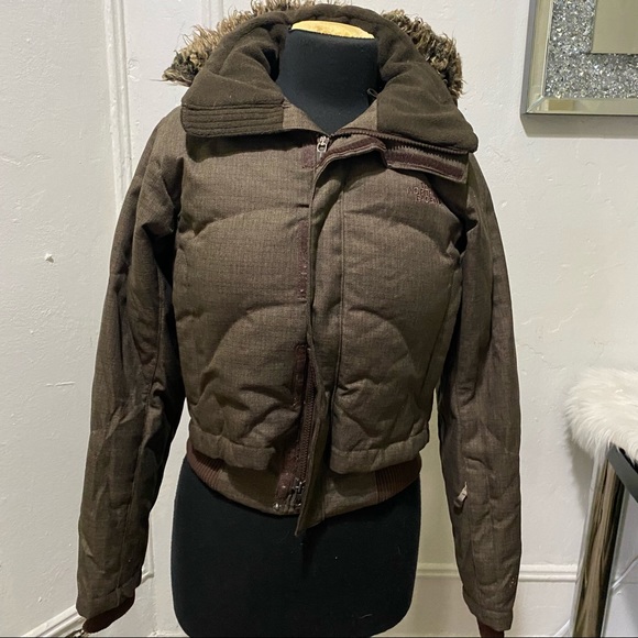 The North Face PUFFER Brown Jacket size XS - Picture 1 of 10